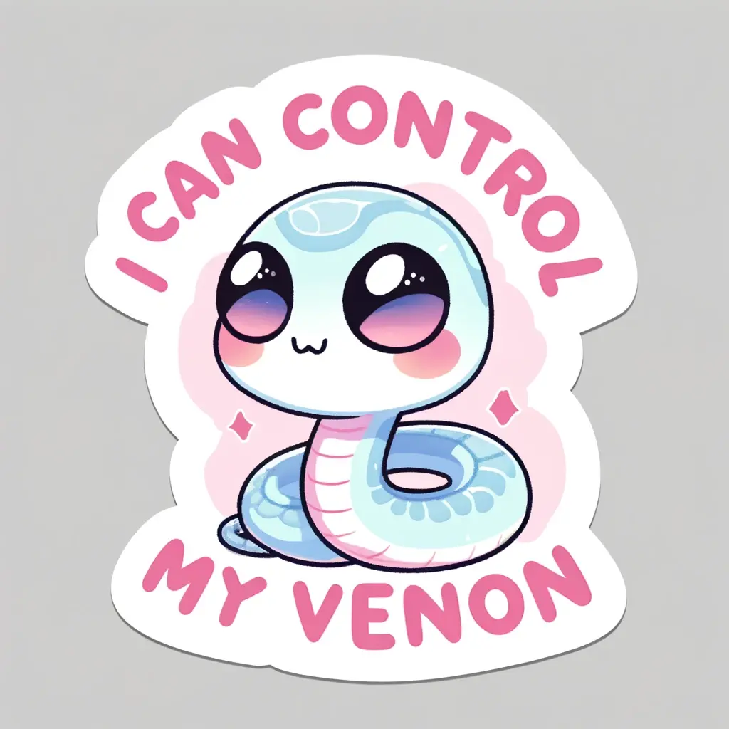 I Can Control My Venom Sticker 3"x3"