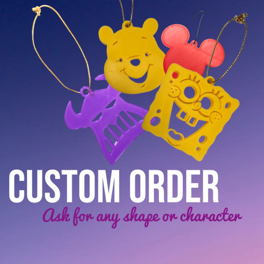 Custom Order Ornaments 3D Prints