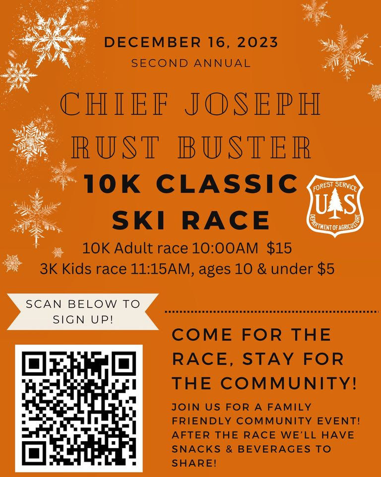 December 16, 2023 Chief Joseph Bust Buster 10k Classic Ski Race