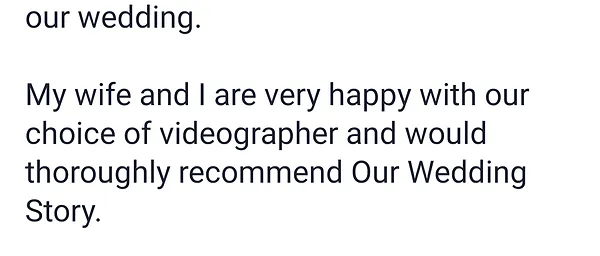 Reviews Recommendation Ourweddingstory