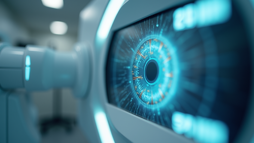 Close-up view of advanced laser eye surgery equipment