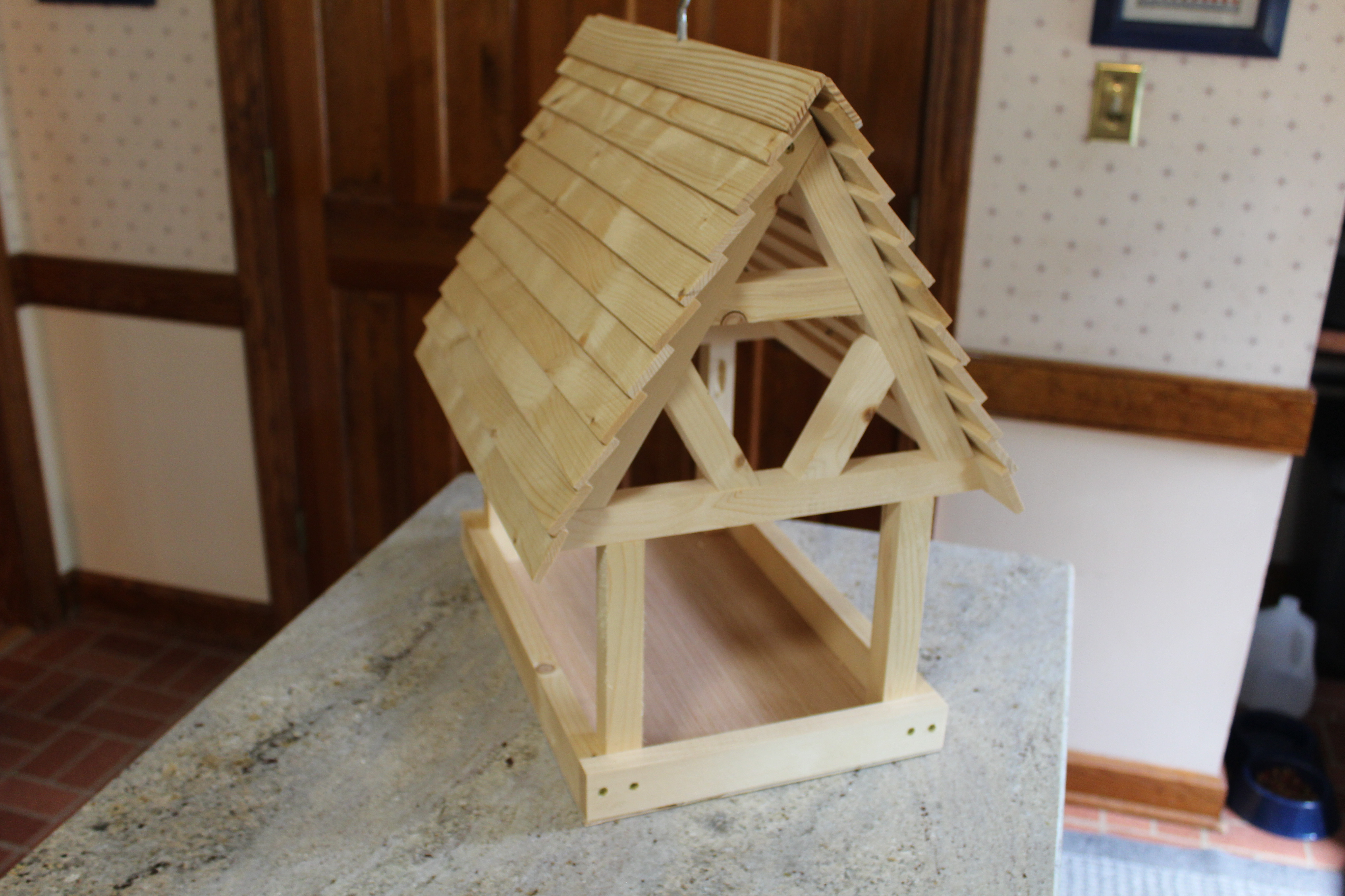 bird feeder corner view