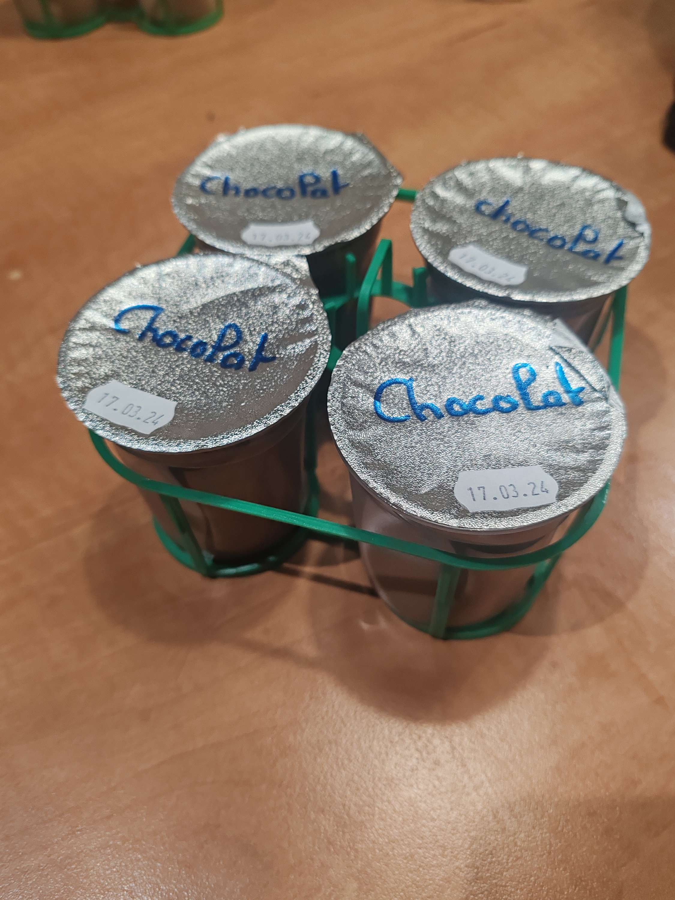 4 Crèmes Dessert au lait de chèvre - Goût chocolat 