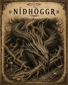 Níðhöggr, mythical dragon of legend