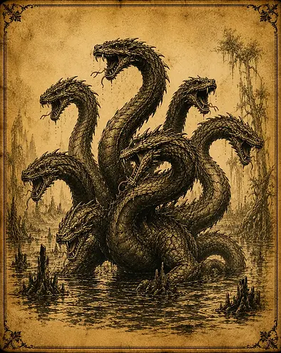 Hydra rising from the swamp
