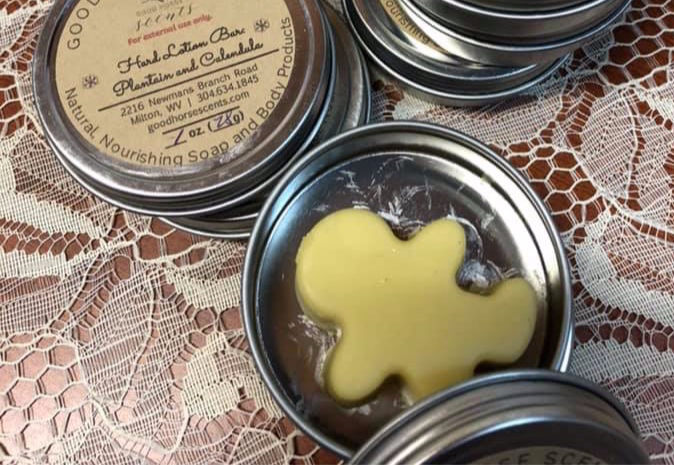 Plantain and Calendula Hard Lotion Bar Small