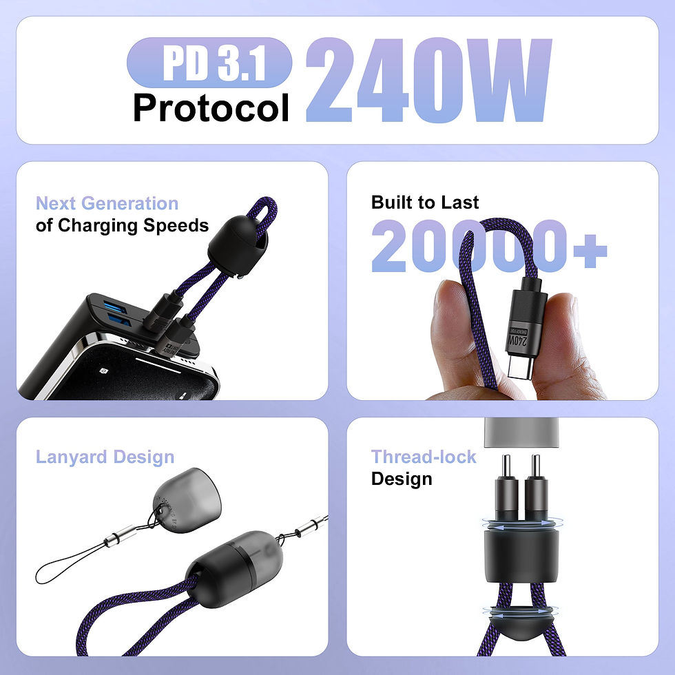 Neo Capsule 短款 USB-C 数据线搭配充电宝使用