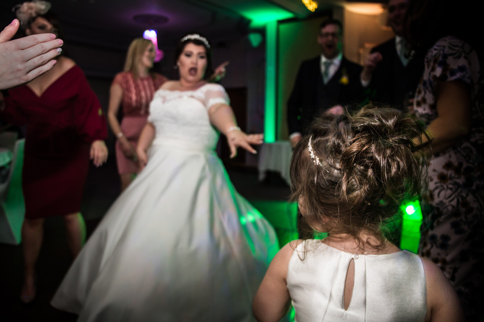 Bride Dancing Wedding Photography at Stradey Park Hotel, Carmarthenshire