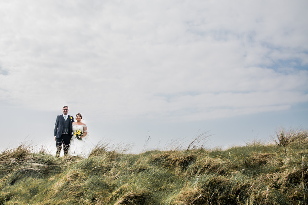Wedding Photography of Bride and Groom at Burry Port, Llanelli, Carmarthenshire
