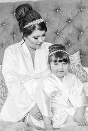 Natural Wedding Photography Photo of Bride and Daughter in Swansea, Carmarthen and The Gower