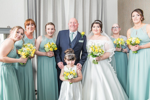 Natural Wedding Photography in Swansea, Carmarthen and The Gower of Bridal Party