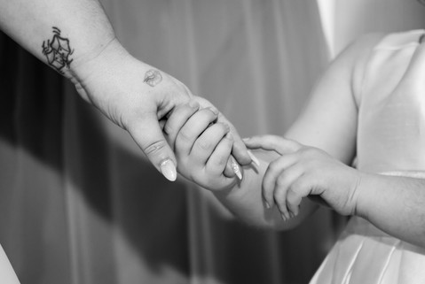 Natural Wedding Photography in Swansea, Carmarthen and The Gower of Bride and Daughter Moment