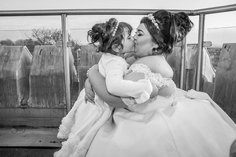 Bride and Daughter Wedding Photography Portrait at Stradey Park Hotel, Llanelli