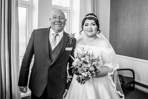 Natural Wedding Photography in Swansea, Carmarthen and The Gower of Bride's Father