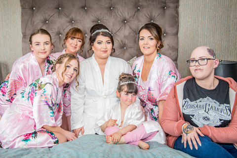 Natural Wedding Photography Photo of Bride and Bridesmaid in Swansea, Carmarthen and The Gower