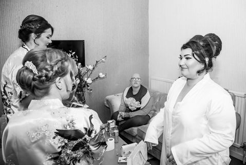 Wedding Photography Swansea, The Gower and Carmarthenshire of Bridal Preparations, excited bride