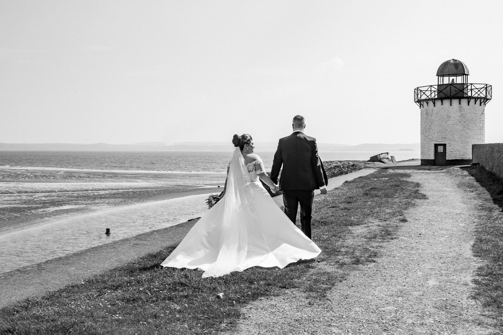 Burry Port Lighthouse Wedding Photography with the Gower and Swansea Beach