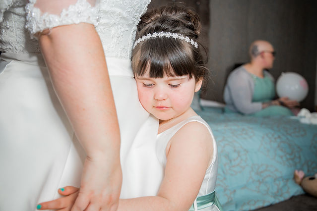 Natural Wedding Photography in Swansea, Carmarthen and The Gower of Bride's Daughter 
