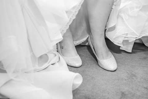 Natural Wedding Photography in Swansea, Carmarthen and The Gower of Bridal Shoes