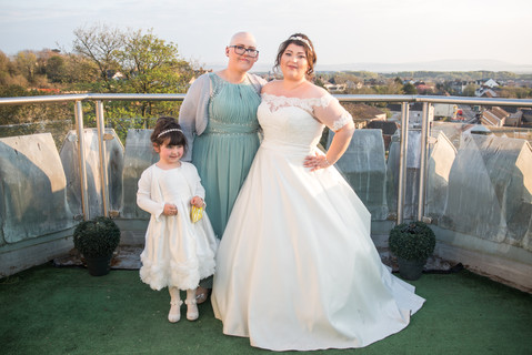 Bride, Sister and Daughter Wedding Photography Portrait at Stradey Park Hotel, Llanelli