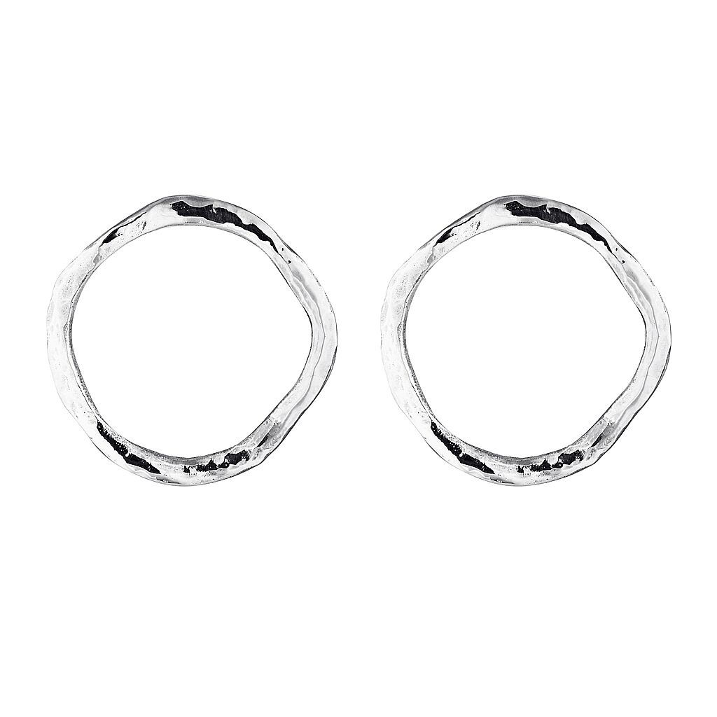 Silver Organic Earrings