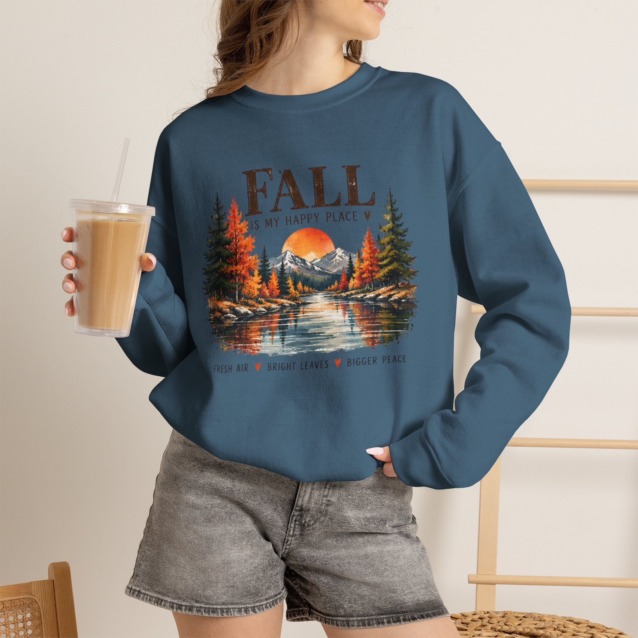 Fall Is My Happy Place Crewneck Sweatshirt