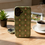 Thumbnail: Mushroom Pattern Tough Magnetic Phone Case — Olive Green Vintage Tile Design