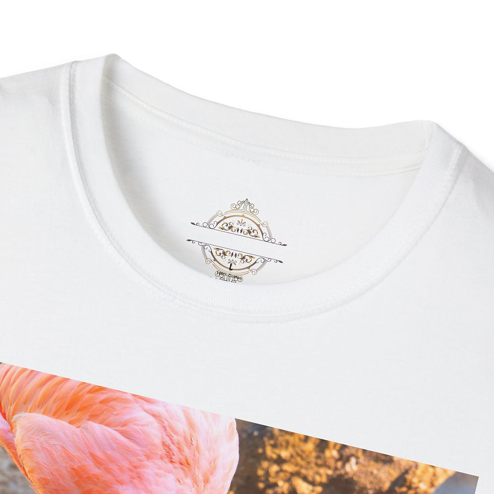 Thumbnail: Flamingo Snapshot T-Shirt — Tropical Pink Bird Photo Tee