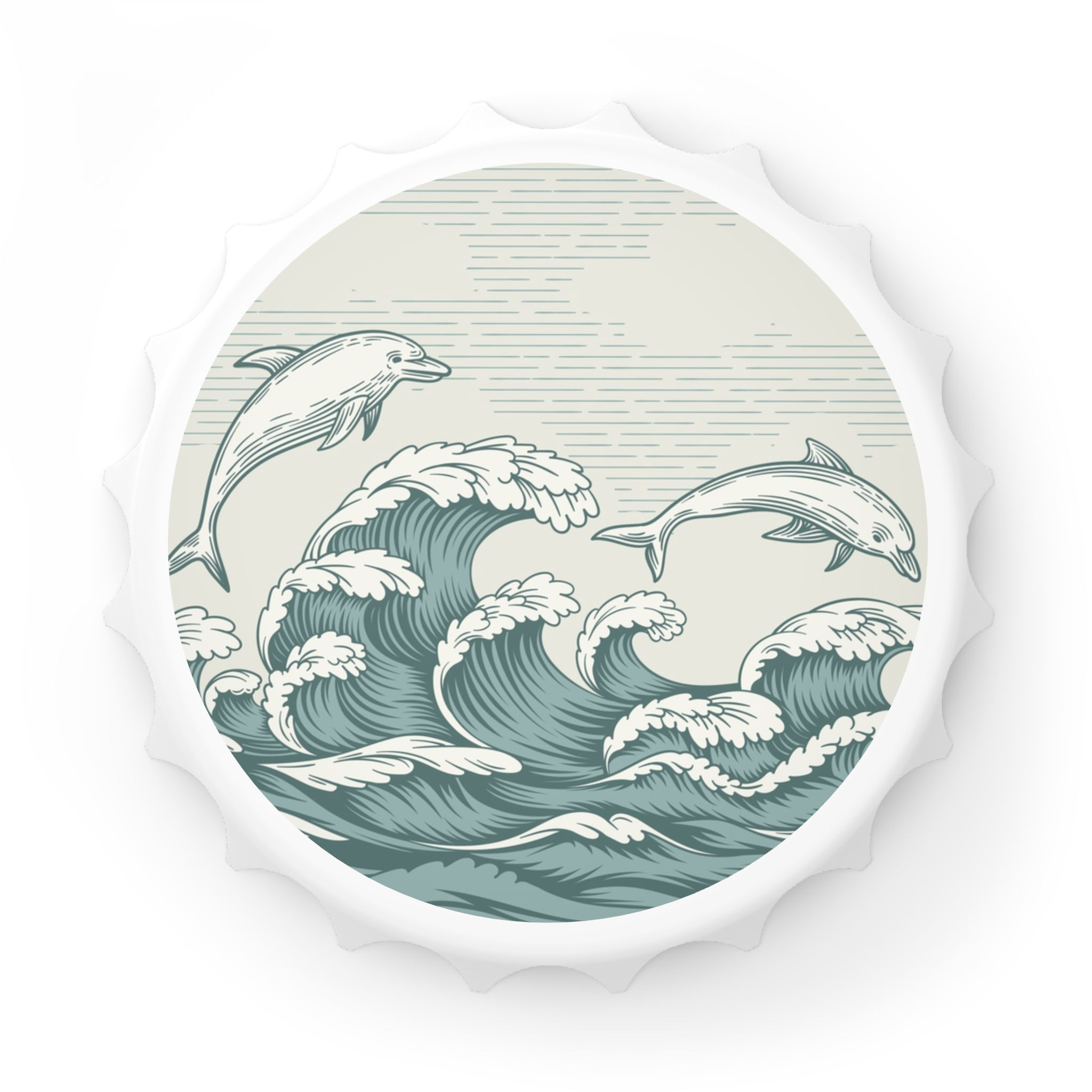 Dolphin Wave Bottle Opener — Ocean Retro Nautical Beer Opener