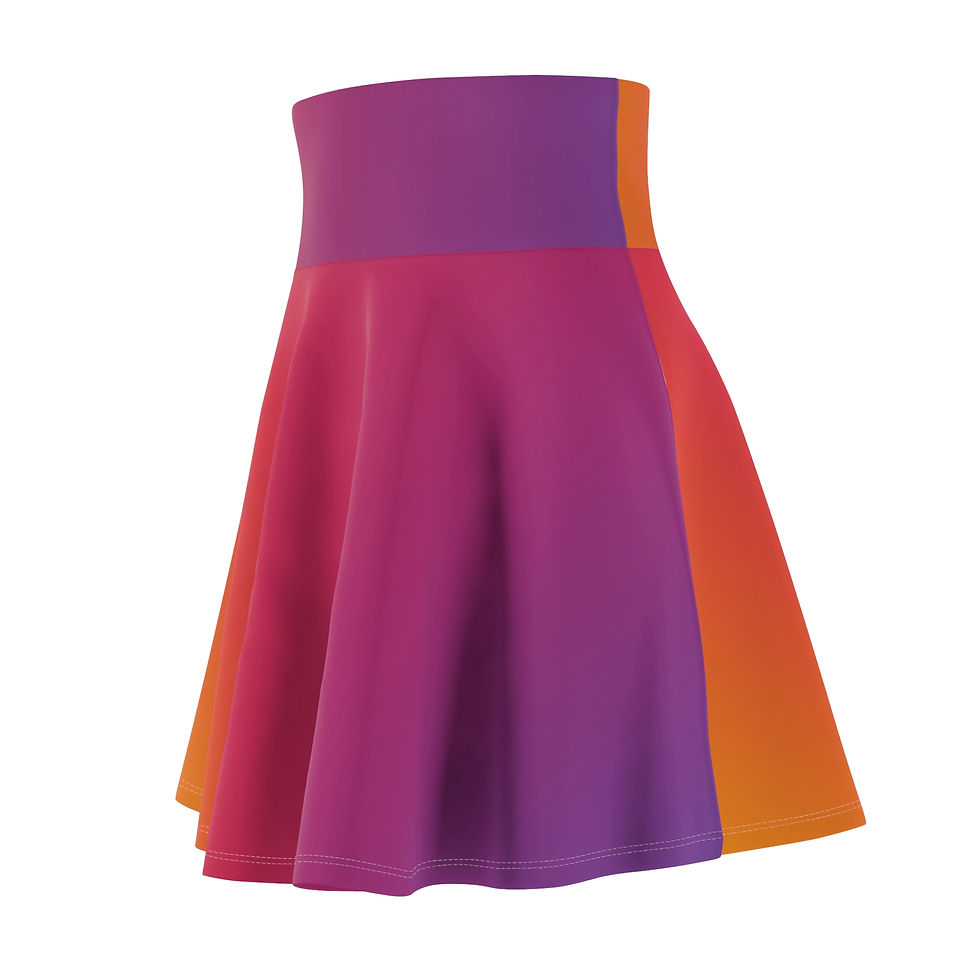 Thumbnail: Gradient Sunset Skater Skirt