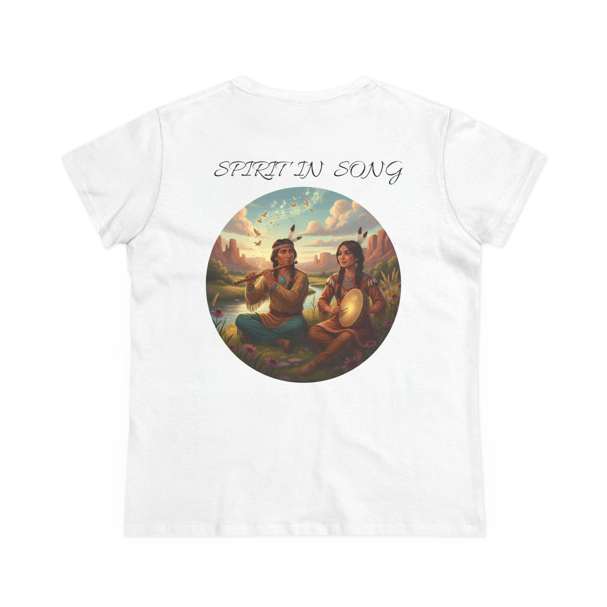 Spirit In Song Tee — Boho Folk Music Graphic Women's Tee