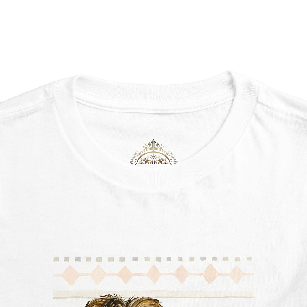 Thumbnail: Toddler Tee - Watercolor Lion & Lioness Floral Print
