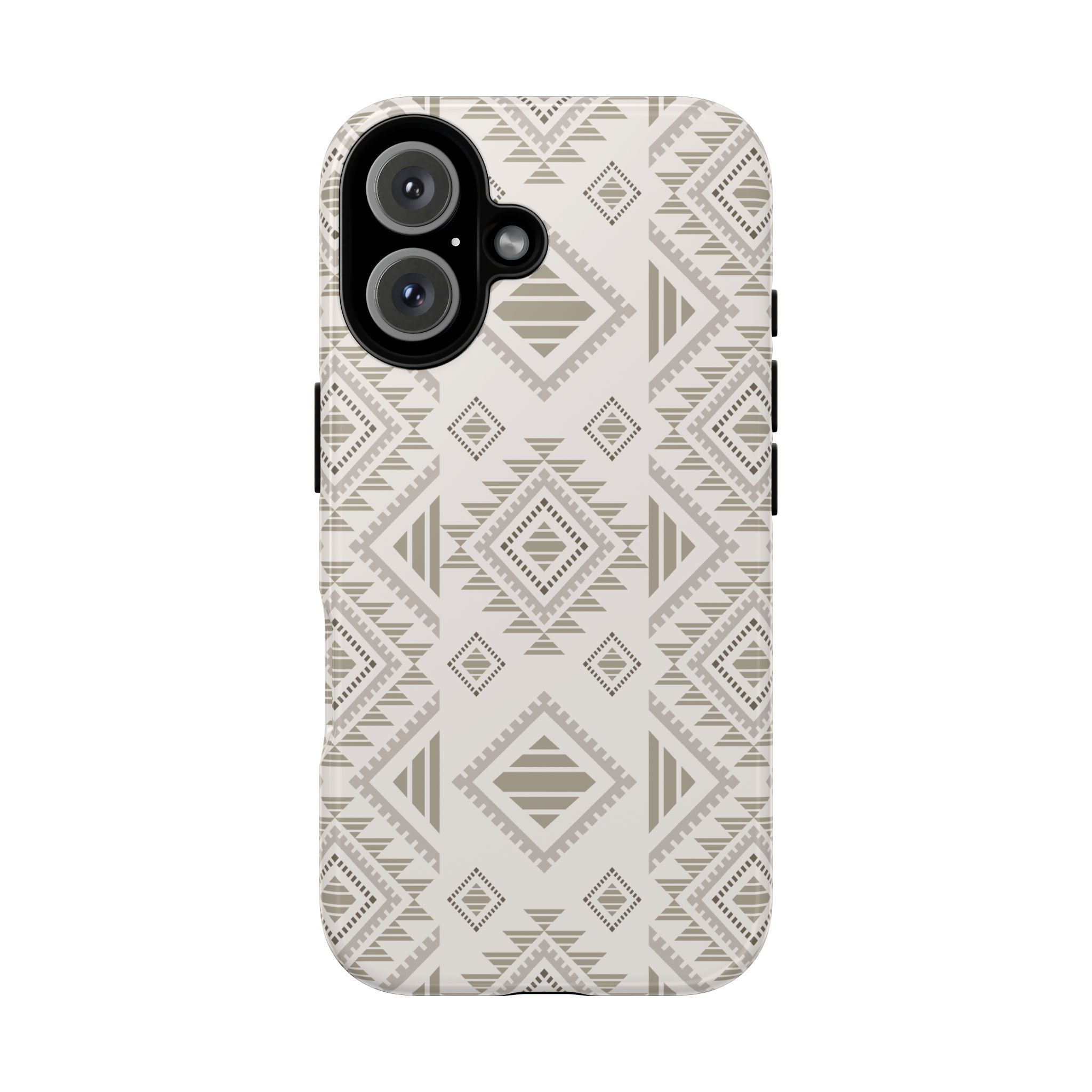 Aztec Pattern Tough Phone Case — Neutral Tribal Protective Cover