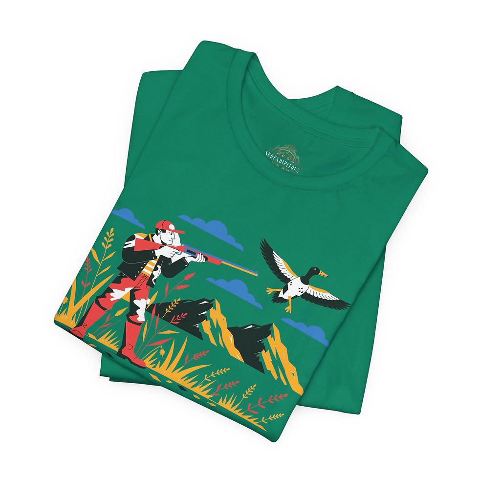 Thumbnail: Bird Hunter Graphic Tee — Vintage Duck Hunting Scene T-Shirt