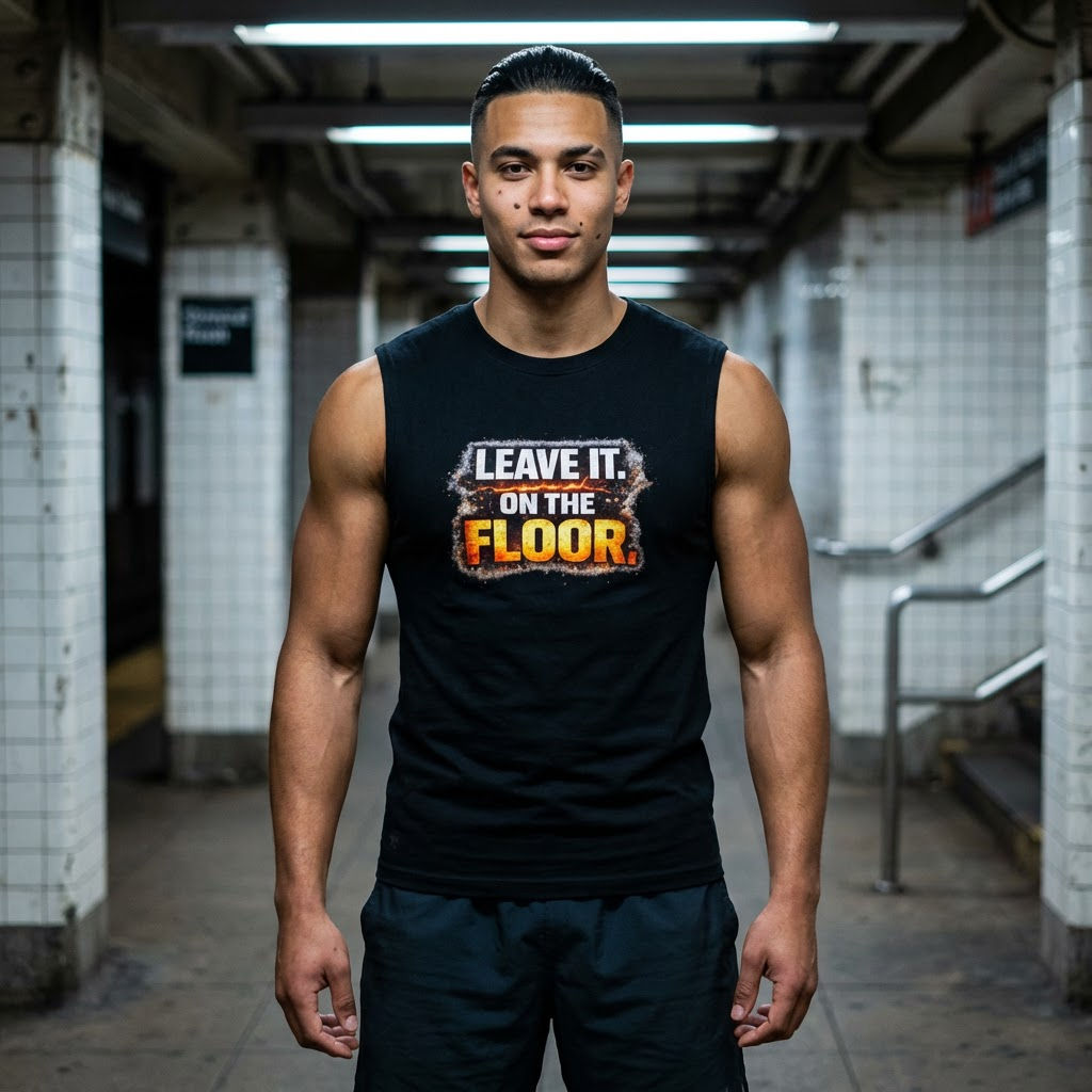 Leave It On The Floor Muscle Tank — Funny Gym/Workout Tank Top