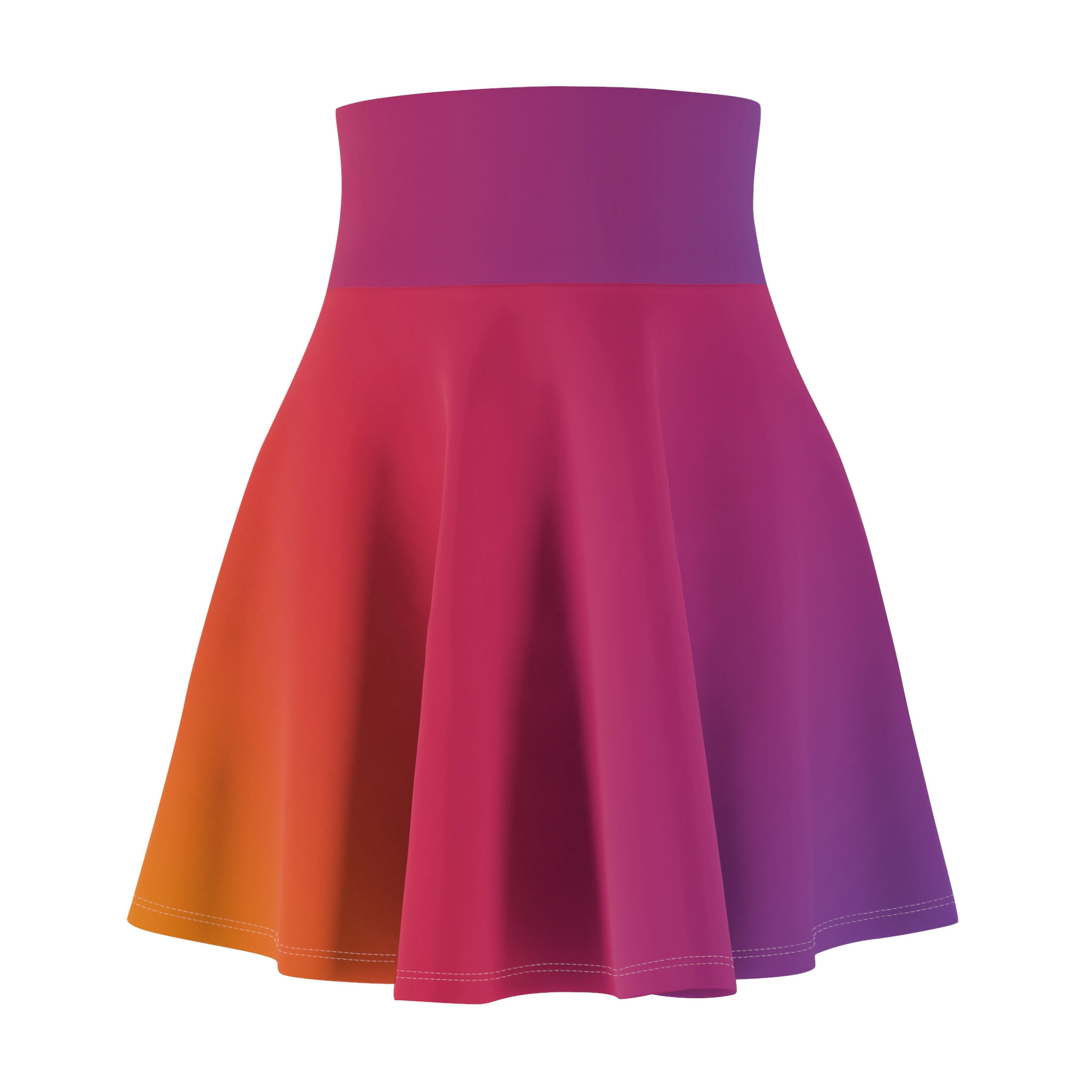 Gradient Sunset Skater Skirt