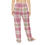 Thumbnail: Pink Plaid Women's Pajama Pants – Cozy Holiday Lounge Sleepwear