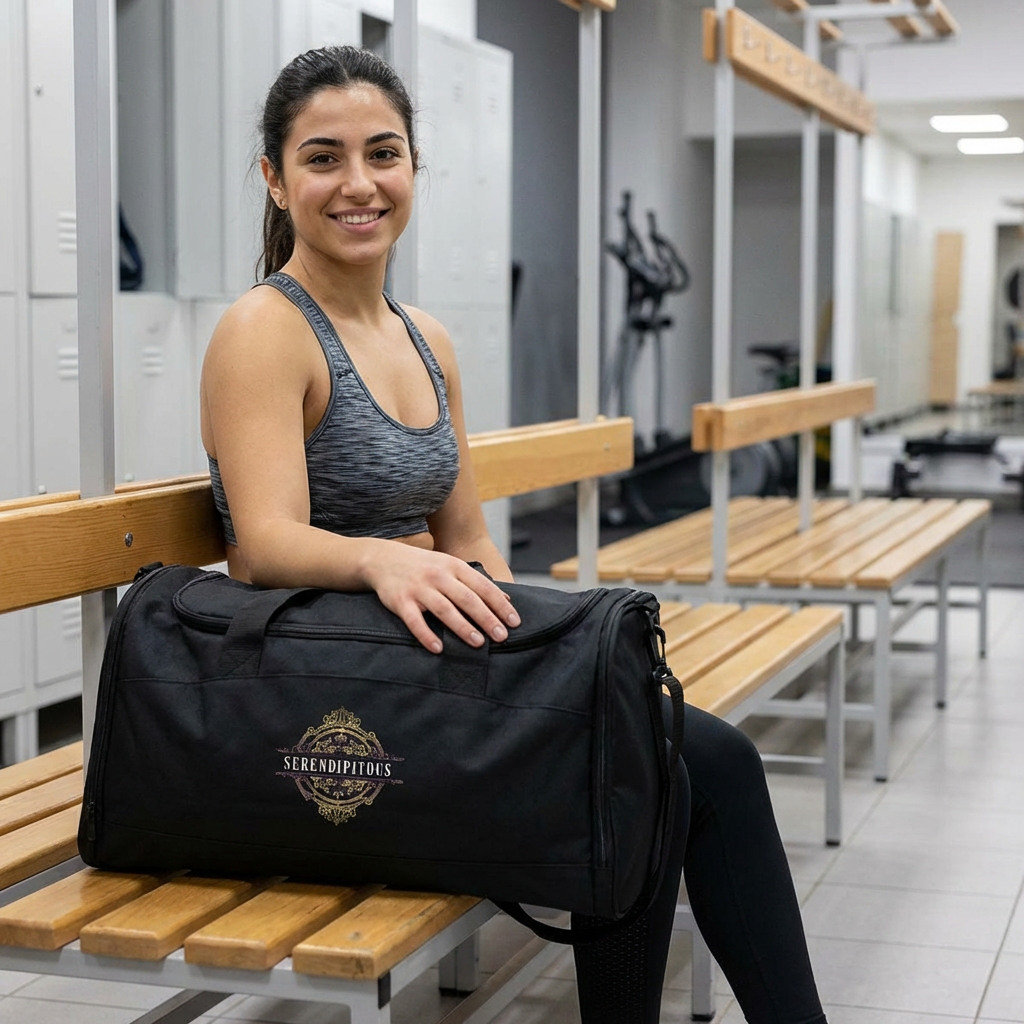 Serendipitous Logo Gym Bag — Vintage Ornamental Fitness Duffle