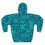 Thumbnail: Tribal Teal Pattern Hoodie — All-Over-Print Aztec-Inspired Pullover
