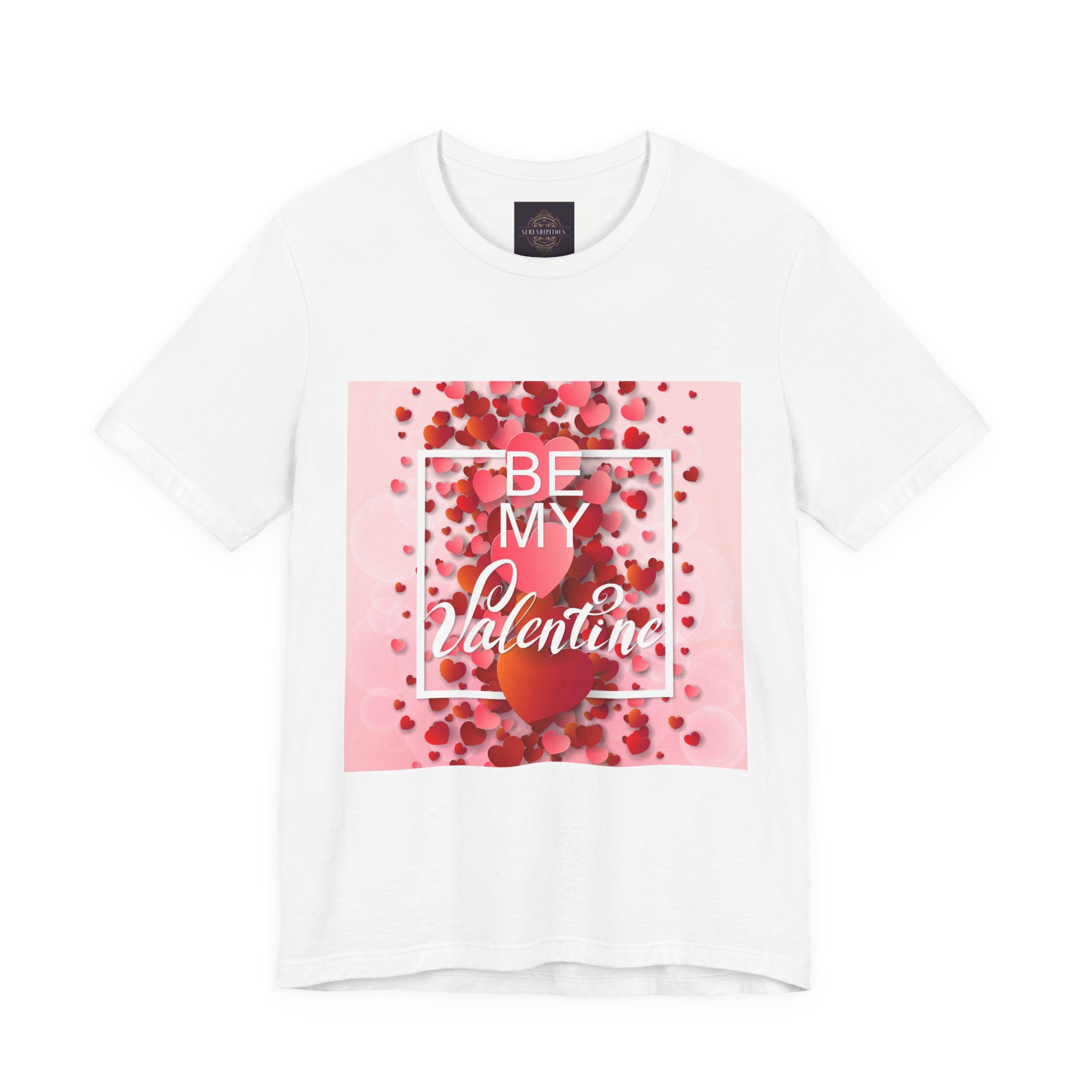 Valentine's Day Tee — "Be My Valentine" Heart Graphic Shirt