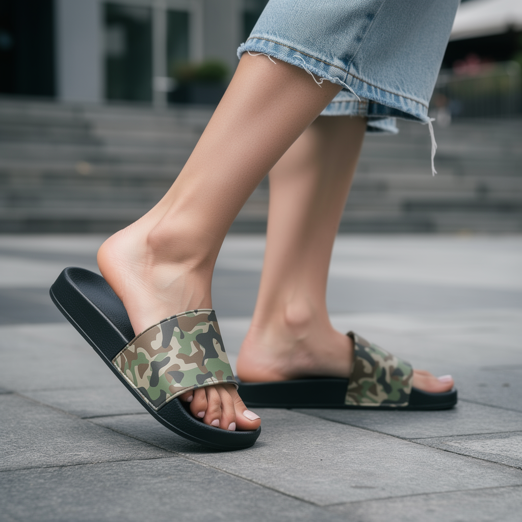 Camo Slide Sandals – Women's Casual Pool & Beach Slides