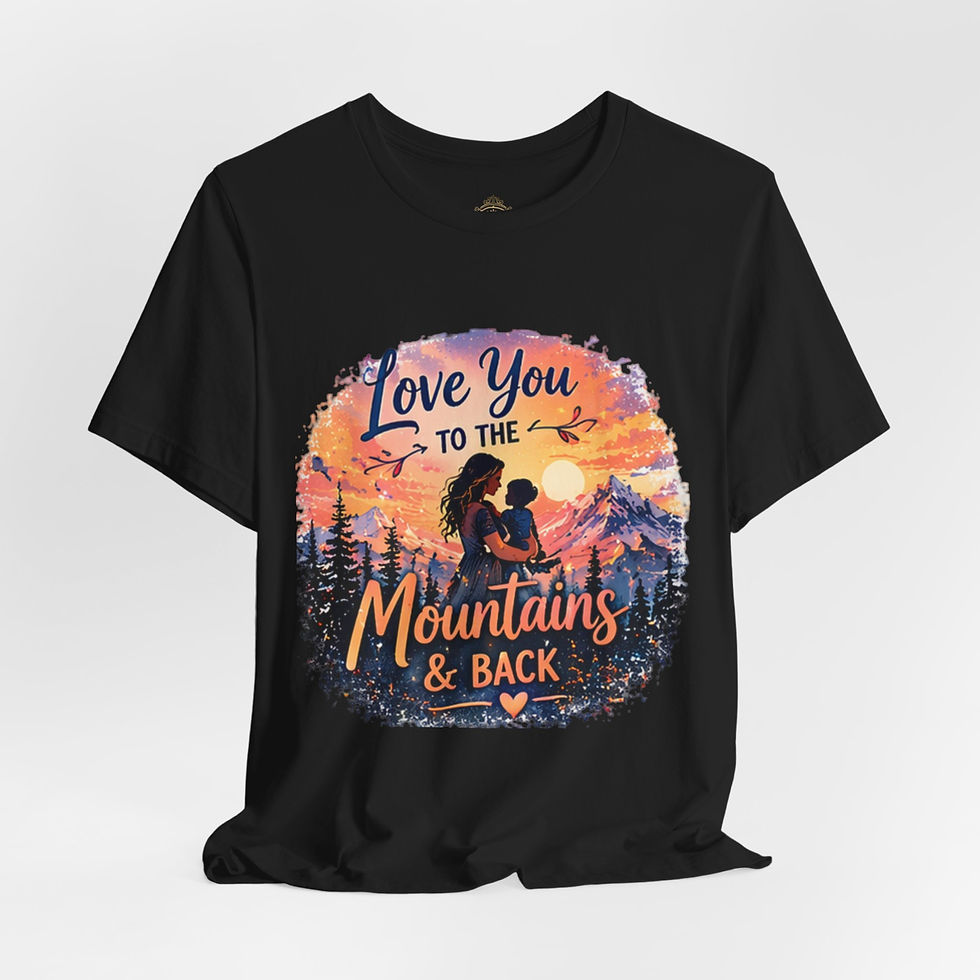 Thumbnail: Love You to the Mountains & Back Tee — Romantic Mountain Sunset T-Shirt