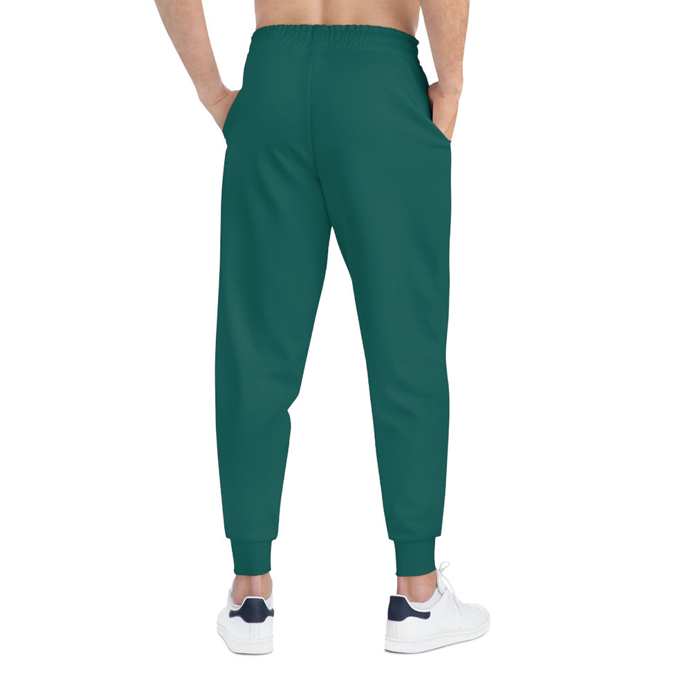 Thumbnail: Teal Athletic Joggers — All-Over Print Performance Sweatpants