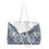 Thumbnail: Blue Floral Weekender Bag — Vintage Tile Pattern Tote for Travel & Beach