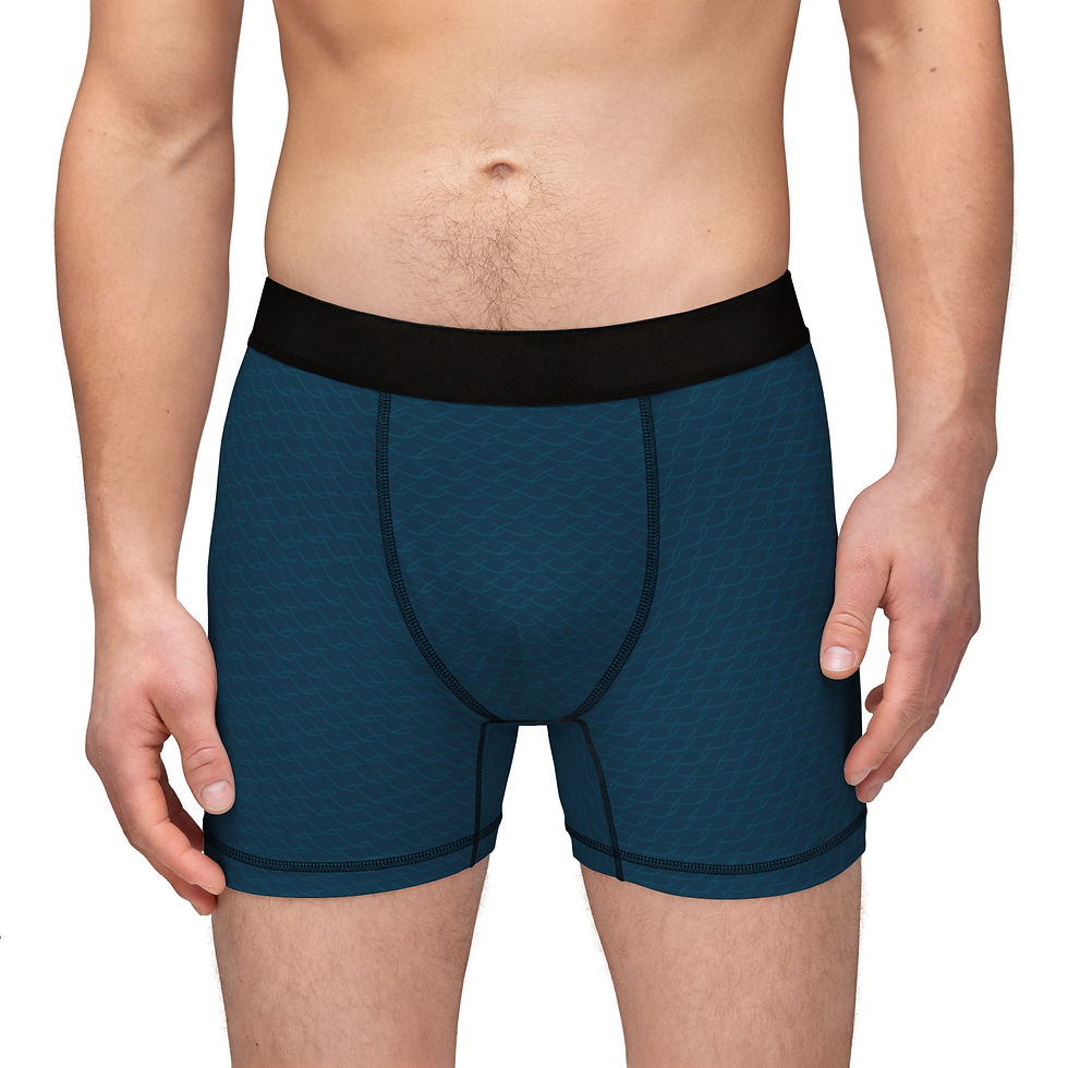 Thumbnail: Men's Teal Boxer Briefs – Comfortable Everyday Stretch Underwear
