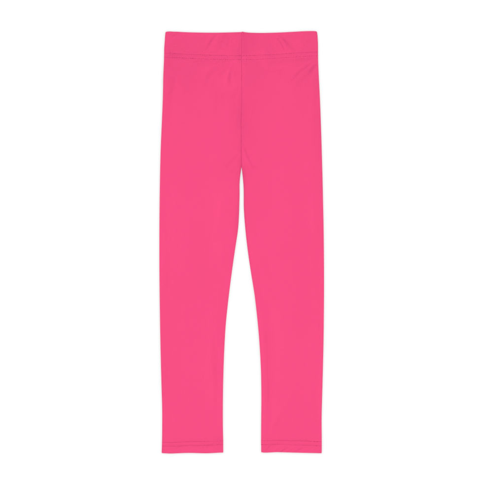 Thumbnail: Kids Leggings — Bright Pink All-Over Print Activewear for Girls