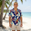 Thumbnail: Men's Navy Tropical Hawaiian Shirt – Blue Floral Aloha Button-Up