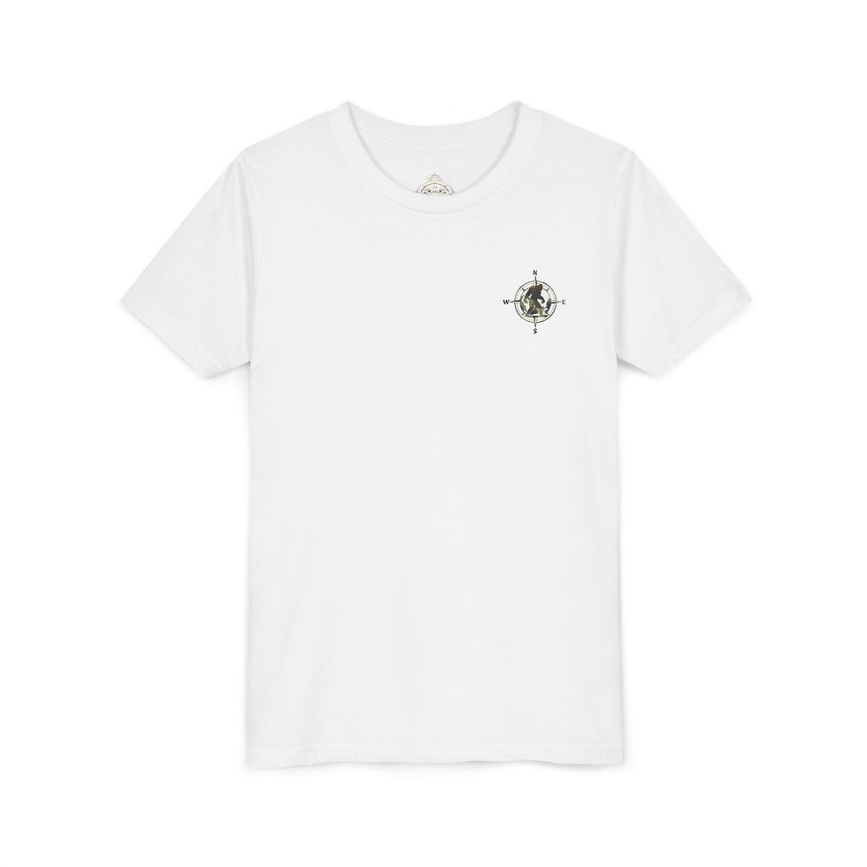 Thumbnail: Youth Tee - "Undefeated Hide & Seek Champion" Bigfoot Forest Graphic