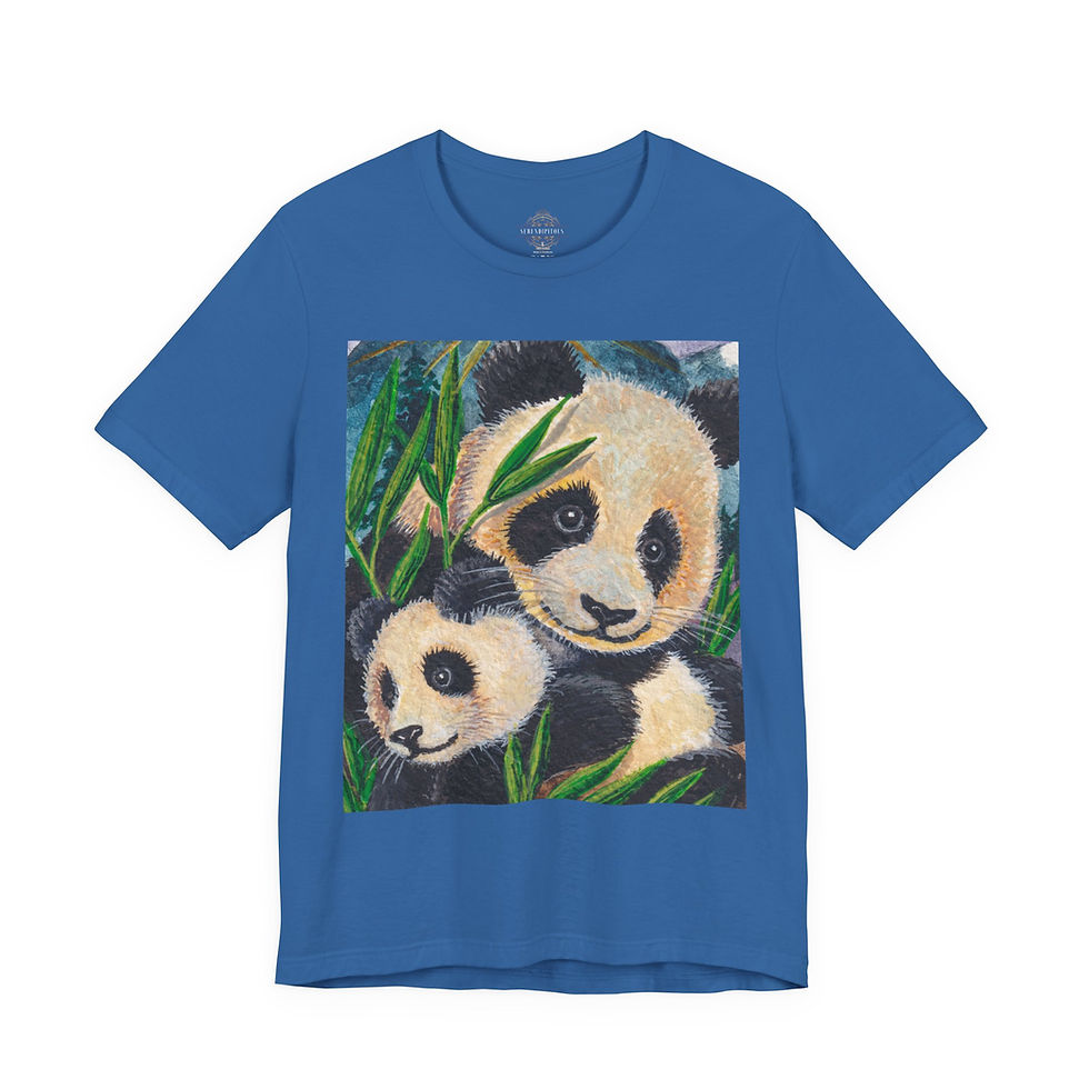 Thumbnail: Panda Mama & Baby Tee — Cute Bamboo Wildlife Graphic T-Shirt
