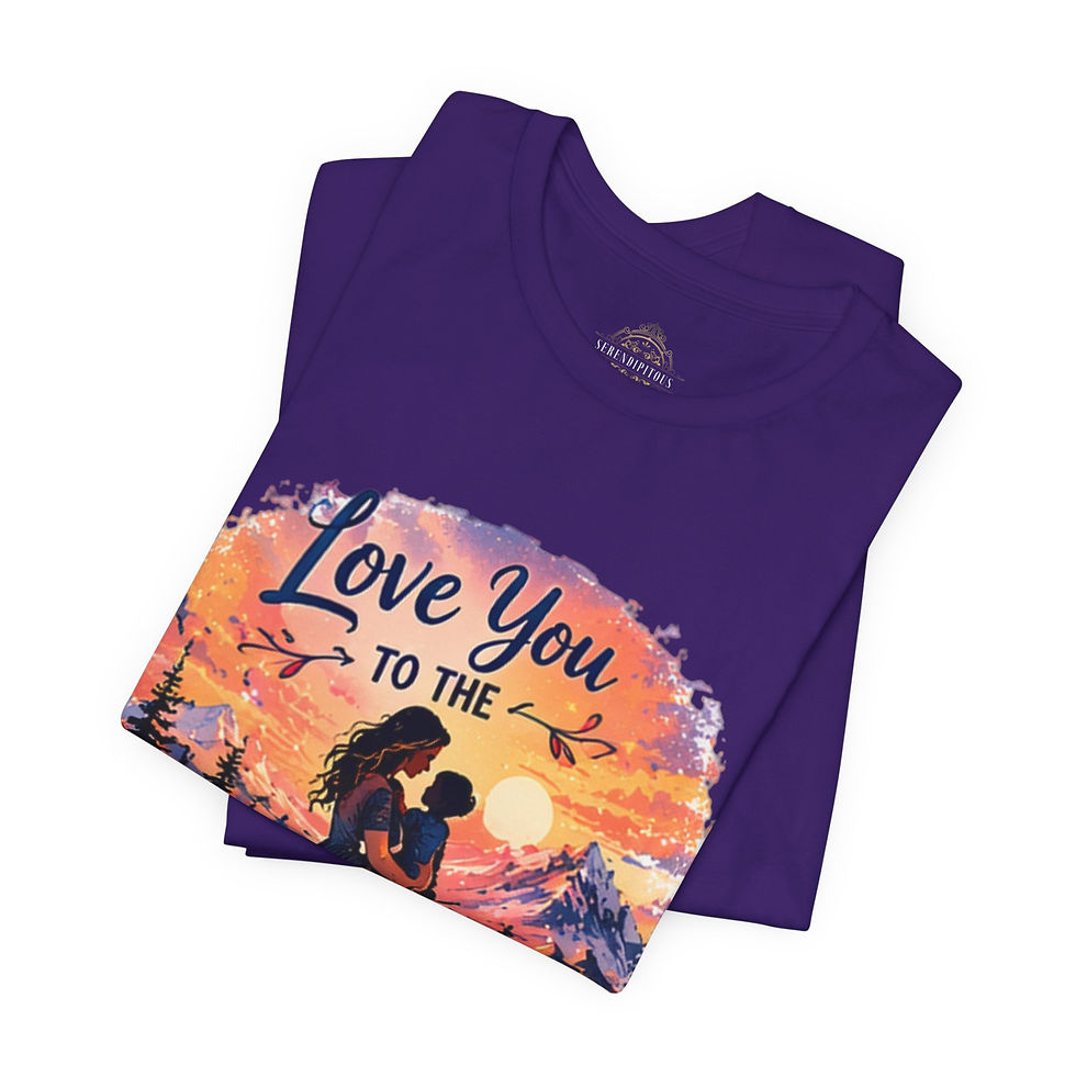 Thumbnail: Love You to the Mountains & Back Tee — Romantic Mountain Sunset T-Shirt